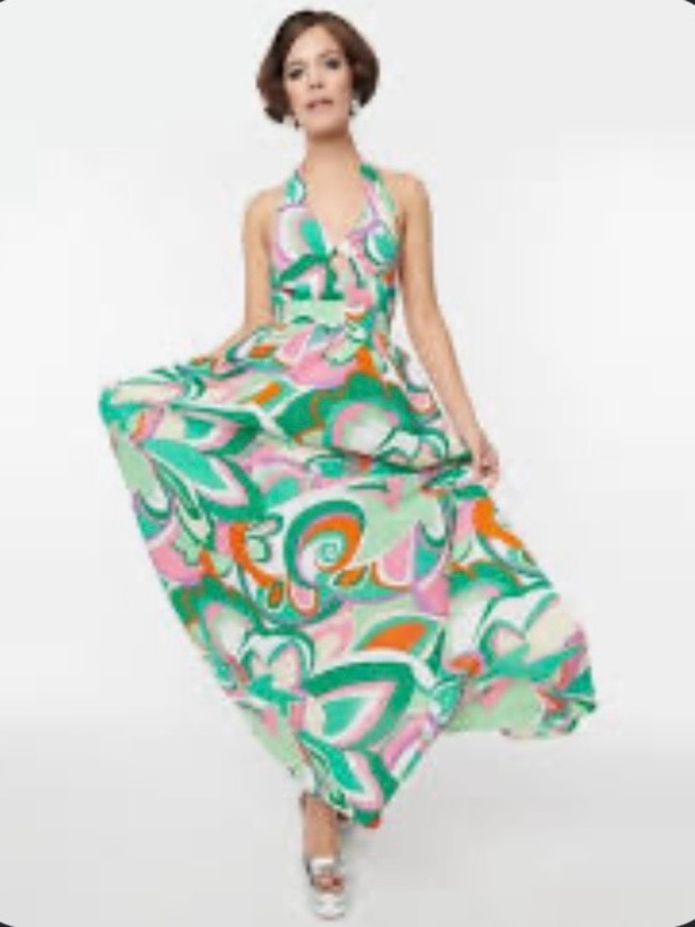 Elegant Multicolor Maxi Dress